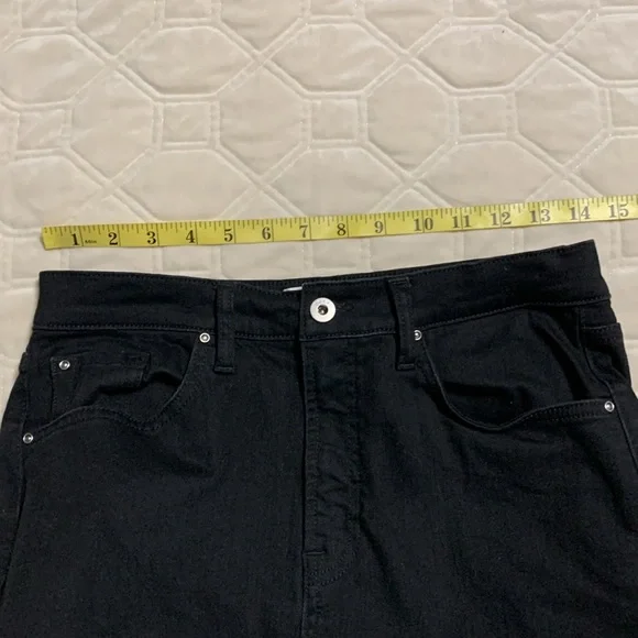 Sene Cailee Hills Women Sizeless Air Straight Black High-Rise Full Length Jeans - Picture 11 of 13